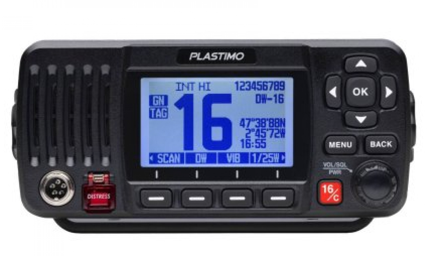 Rācija VHF, DSC, GPS FX-500+ Plastimo