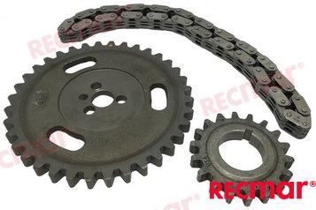 Timing chain 1987 -1998 4,3L OEM: Mercruiser: 17161, 17161T, 8M0187687, FI1101305; Volvo: 3852685, 856070; OMC: 3852685