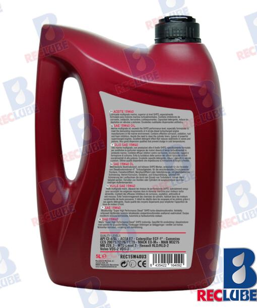 High performance engine oil 15W40 5L