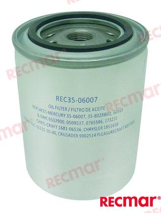 Oil filter Ford 5.0 5.8 OEM: Pleasurecraft: R077001; Mercruiser: 35-802886Q, 35-8M0116378, 60565, 8M0116378; Volvo: 835779