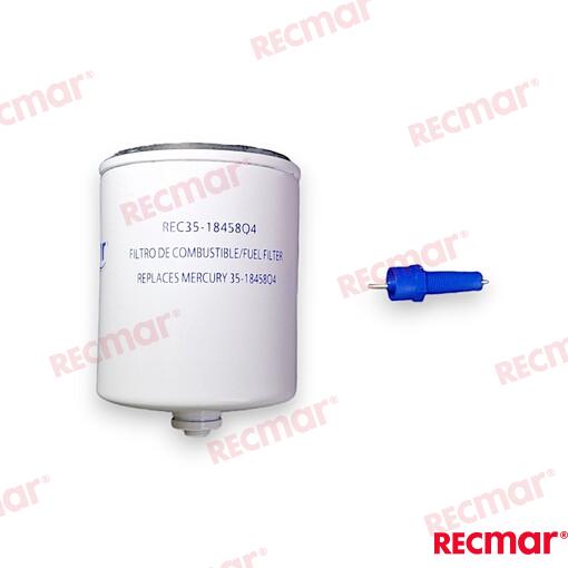 Fuel filter Mercury Mariner V6 EFI/DFI (1996+) OEM: Mercruiser: 184584, 184585, 18458A4, 18458Q04, 18458Q3, 18458Q4, 18458T3, 18458T4