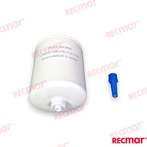 Fuel filter Mercury Mariner V6 EFI/DFI (1996+) OEM: Mercruiser: 184584, 184585, 18458A4, 18458Q04, 18458Q3, 18458Q4, 18458T3, 18458T4
