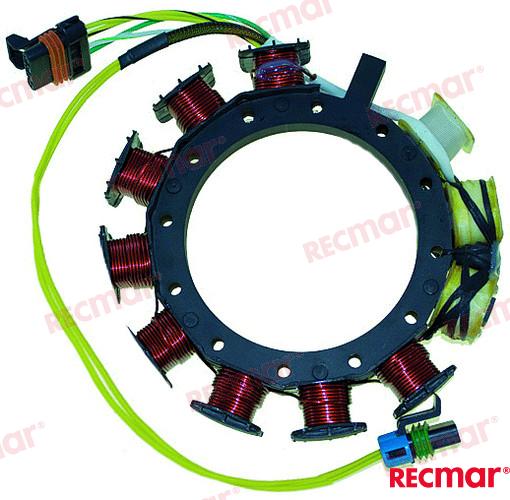 Stator OEM: Mercruiser: 398-852387A11, 398-852387A4, 398-852387T7, 398-852387T9, 852387A11, 852387A4, 852387A6, 852387T7, 852387T9