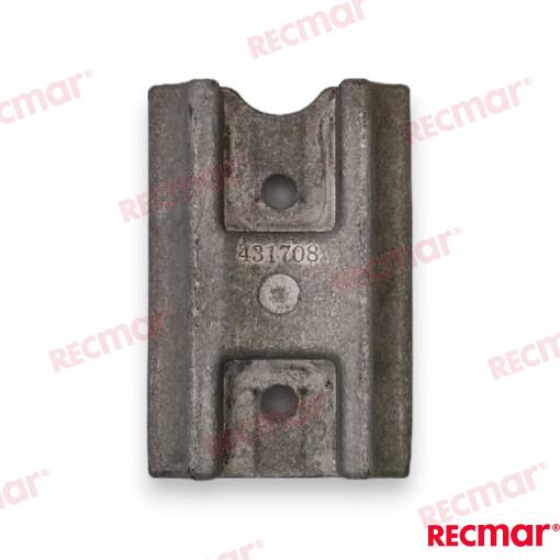 Aluminum anode OEM: OMC: 431708
