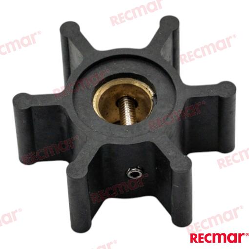Water pump impeller for OEM: Jabsco: 18653-0001, 18653-0001-P, 18653-001, 653-0001, 653-0001-P, Johnson Pump: 09-810B, 09-810B-1;