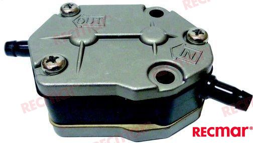 fuel pump OEM: Mercruiser: 43113M, 43113T, 8M0175308, 8M6010282, 8M6013853, 93045M, 94799M; Suzuki: 15100-94300, 15100-94301, 15100-94302