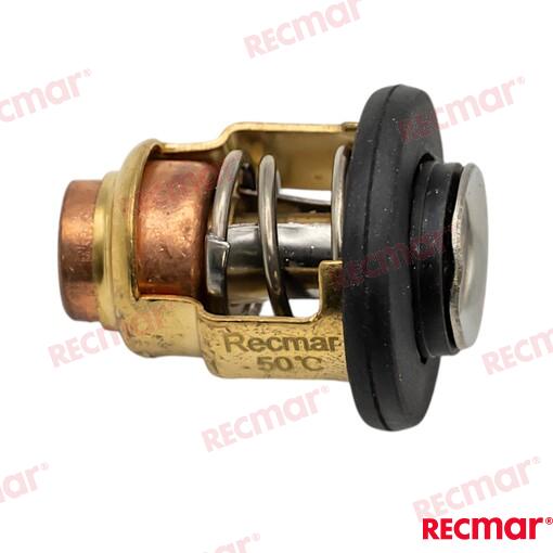 Thermostat OEM: Mercruiser: 825212T02; Yamaha: 69M-12411-00, 69M-12411-00-00, 69M-12411-01, 69M-12411-01-00, 69M1241100, 69M124110000