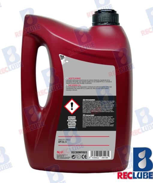 Synthetic gear oil 80W90 5 Liters, 1141638; 3809445; 990A0-01E80-05Q - Fits Alpha, Bravo, Cobra reducers