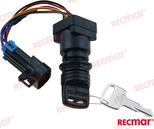 Ignition key Mercury 4T 3-position OEM: Mercruiser: 87-897716, 87-897716K01, 897716, 897716K01