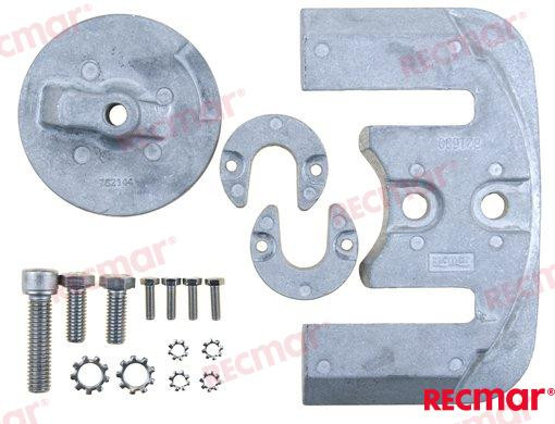 zinc anode kit for Bravo 3 ZN