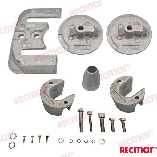 Anode set BRAVO 3 Magnesium OEM: Mercruiser: 888761K02, 888761Q02, 888761Q04, 97-888761K02, 97-888761Q04