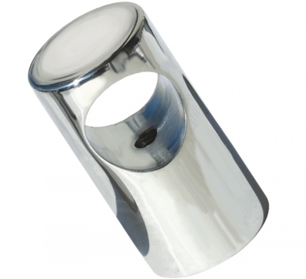 Railing base - hole Ø25mm Ø30xH60mm - central AISI316