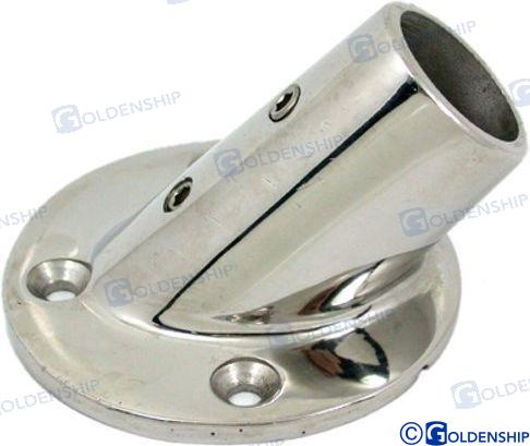 Reļiņu pamatne 45° Ø22mm AISI316