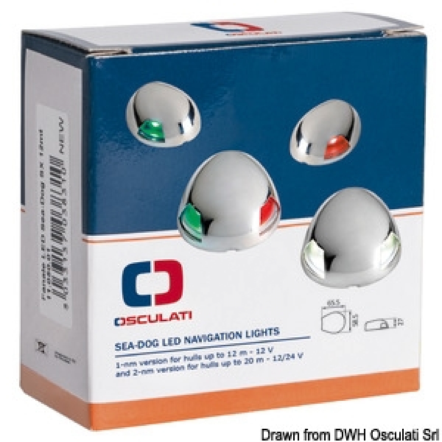 AISI304 navigācijas gaisma, kopējā. LED Sea-dog 12 m