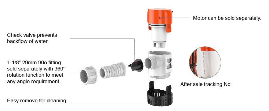 bilge pump automatic SEAFLO s13b 12v 1100gph