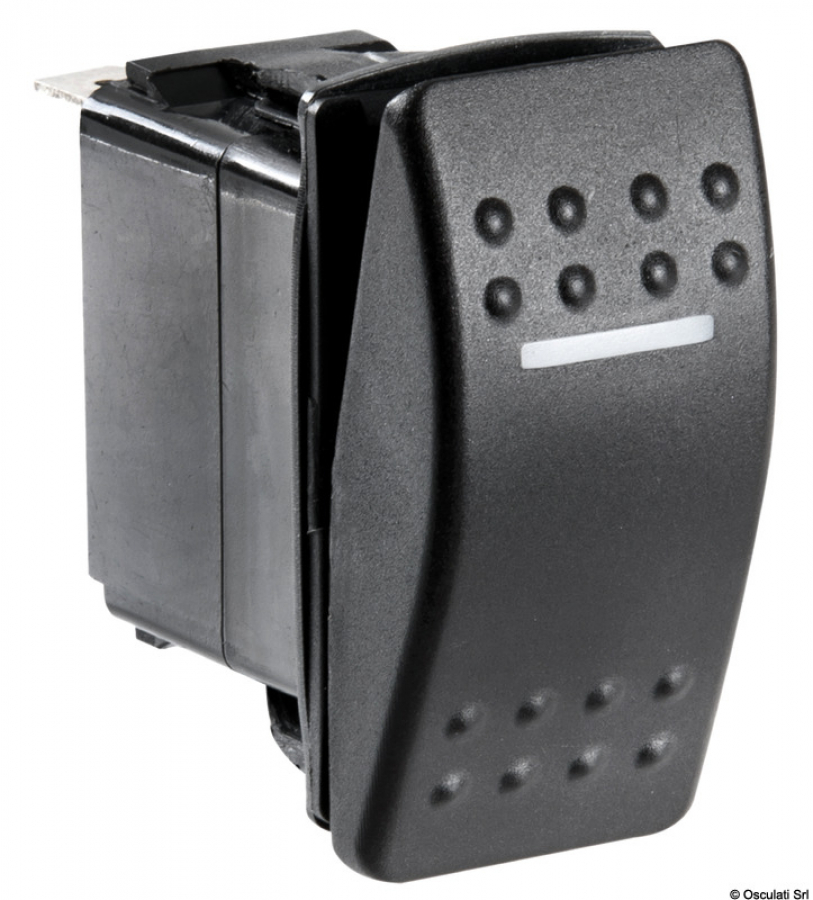 Switch Marina R OFF- MOM (ON) IP67 12V/20A 3 terminals , with LED