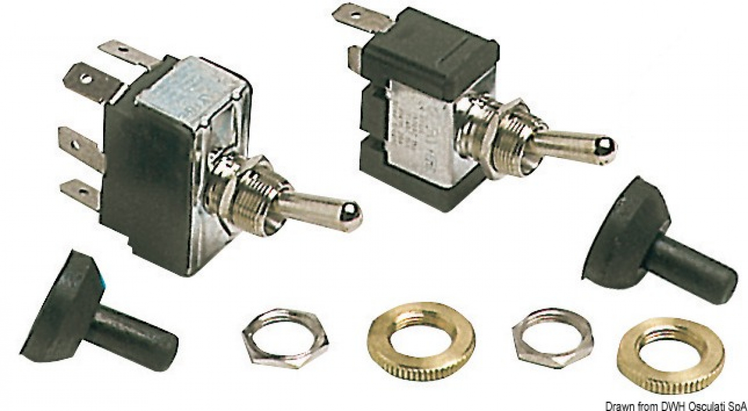 Toggle switch ON-OFF-ON 15A 3 terminals