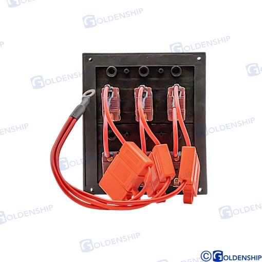 SPLASHPROOF SWITCH PANEL 6 pos 15A 12V 110 x 125 mm