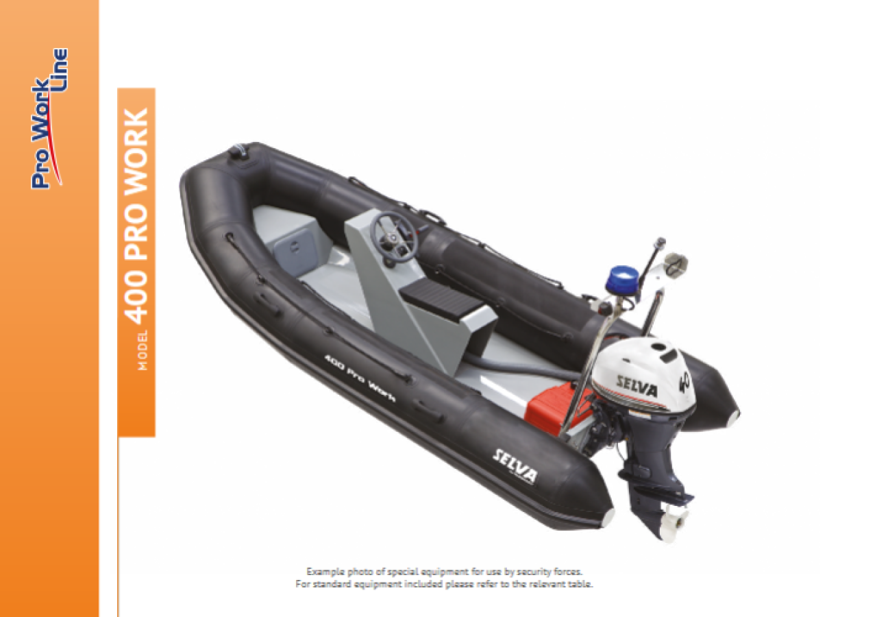 Selva Boat Pro Work Jockey 400 PVC with Selva engine Aruana 40 E.F.I E.ST.L.PT