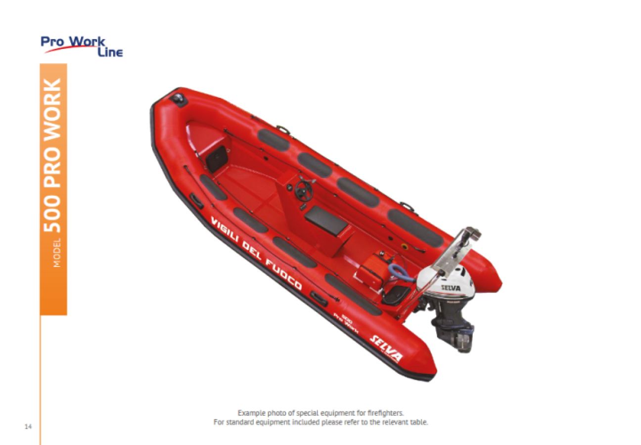 Selva Boat Pro Work 500 PVC with Selva engine Dorado 60 E.F.I. E.ST.L.PT