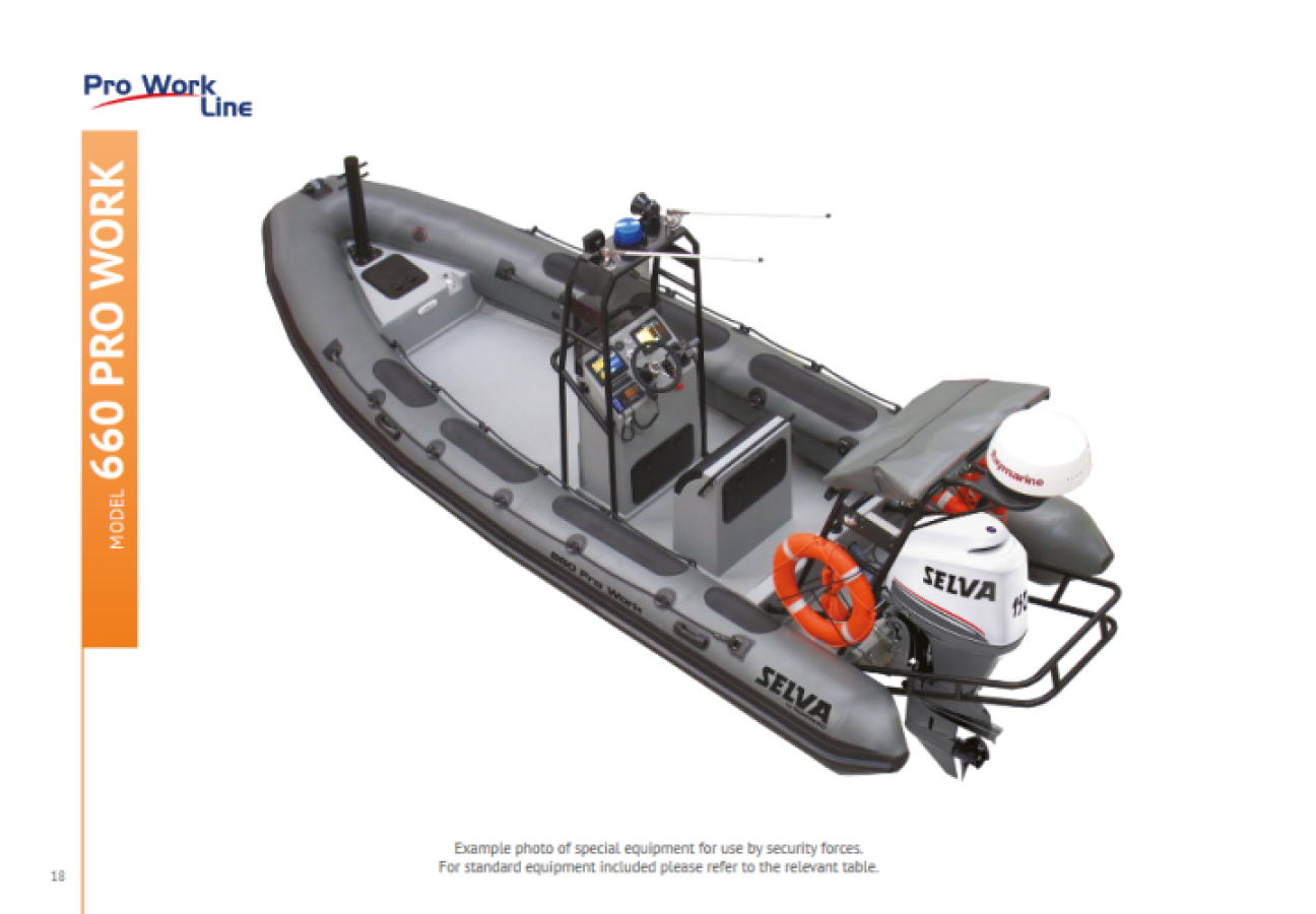 Selva Boat Pro Work 660 Hypalon with Selva engine Killer Whale 150 E.F.I. E.ST.XL.PT