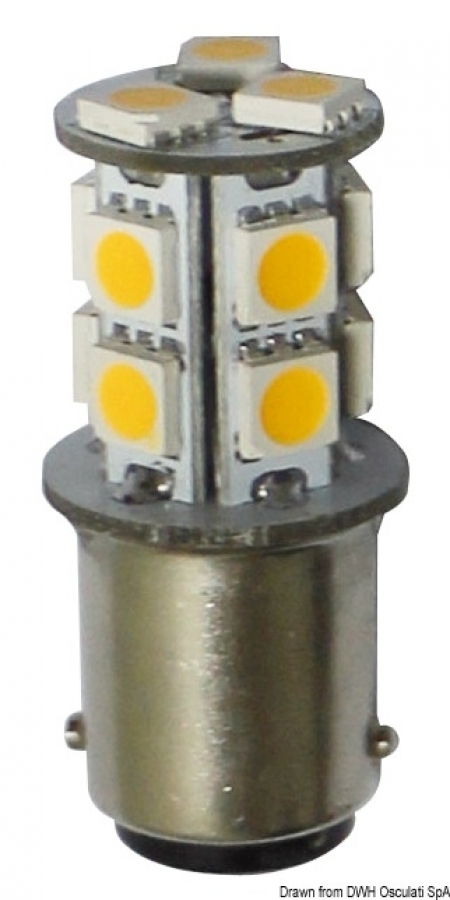 LED bulb 12 and 24 V BA15D 2 W 140 lm