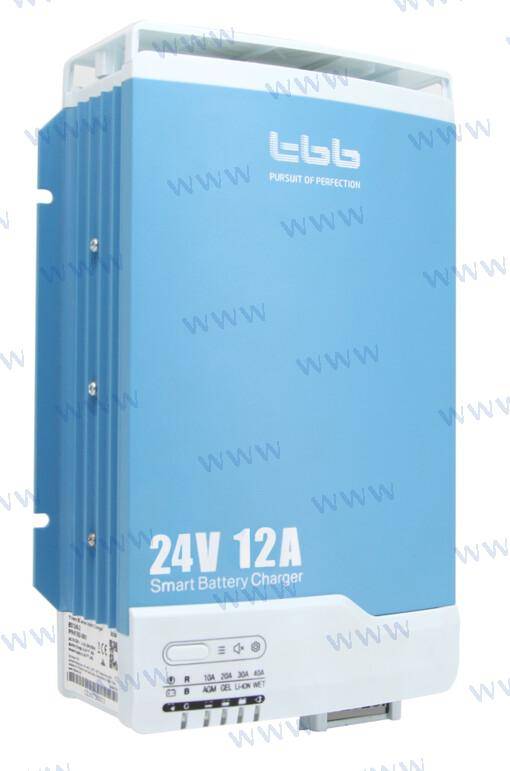 laivas un kempera akumulatoru lādētājs 24v 12a 2+1izejas TBB BS2412