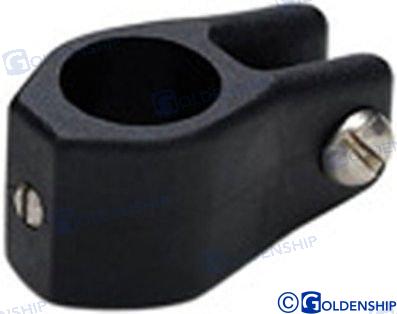 Тентовая скольжение челюсти Ø19мм нейлон - черный - 2 шт.