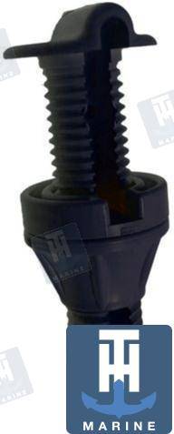 Cable cap bulkhead pass-thru black