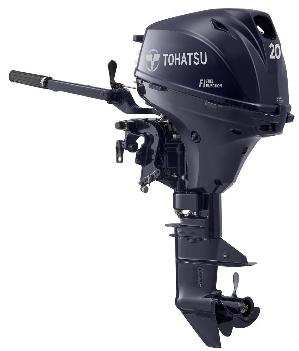 Engine TOHATSU 20 ES MFS20ES - Hand start, handle control, S-short leg