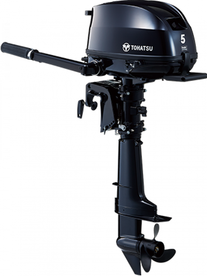 Двигатель Tohatsu 5 HP DDL (Со встроенным баком 1.15л) Счетчик моточасов в комплекте