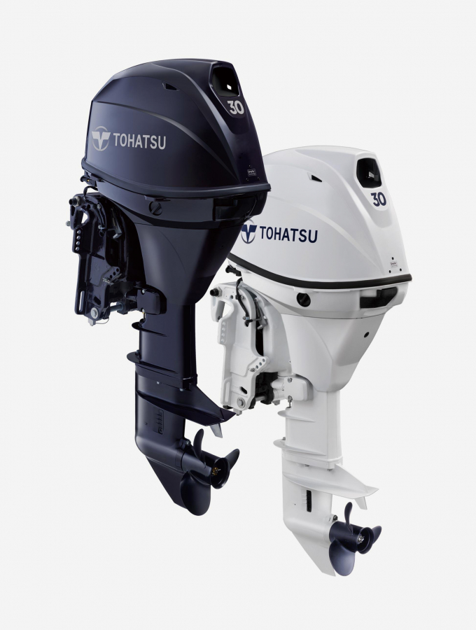 Engine TOHATSU 30 DEL - Aqua Marine Blue - remote control, electric start, L leg, NMEA2000