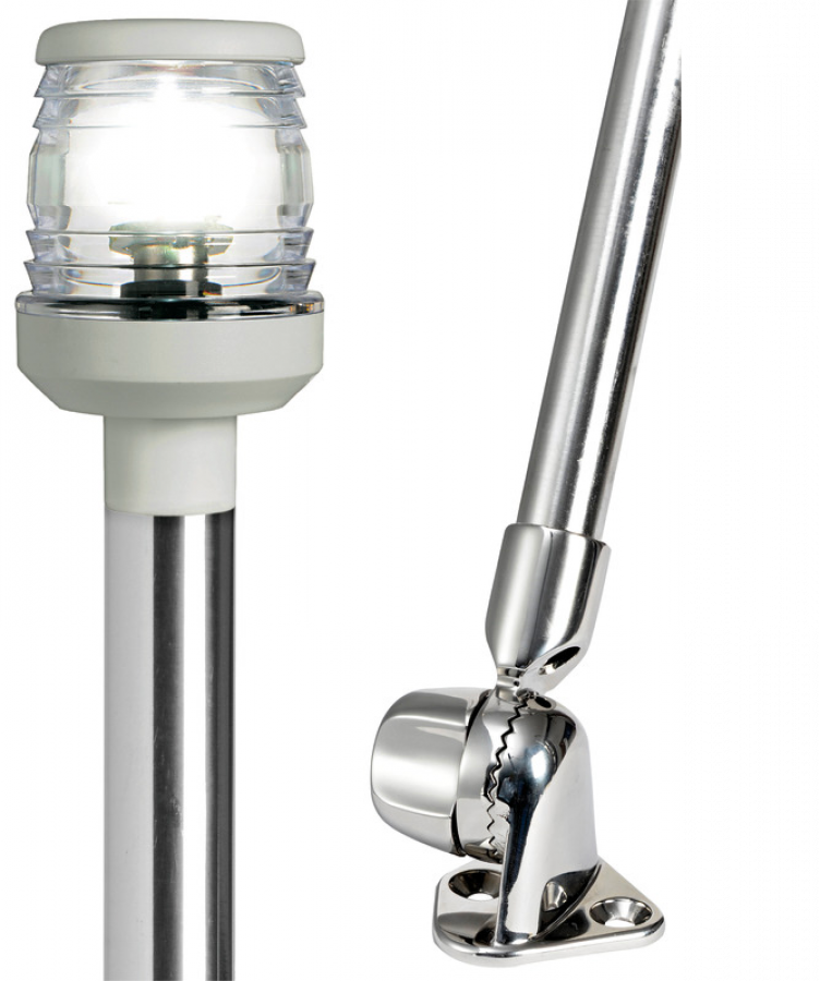 Aerodinamics light pole white plastic 60 cm 12 V 10 W