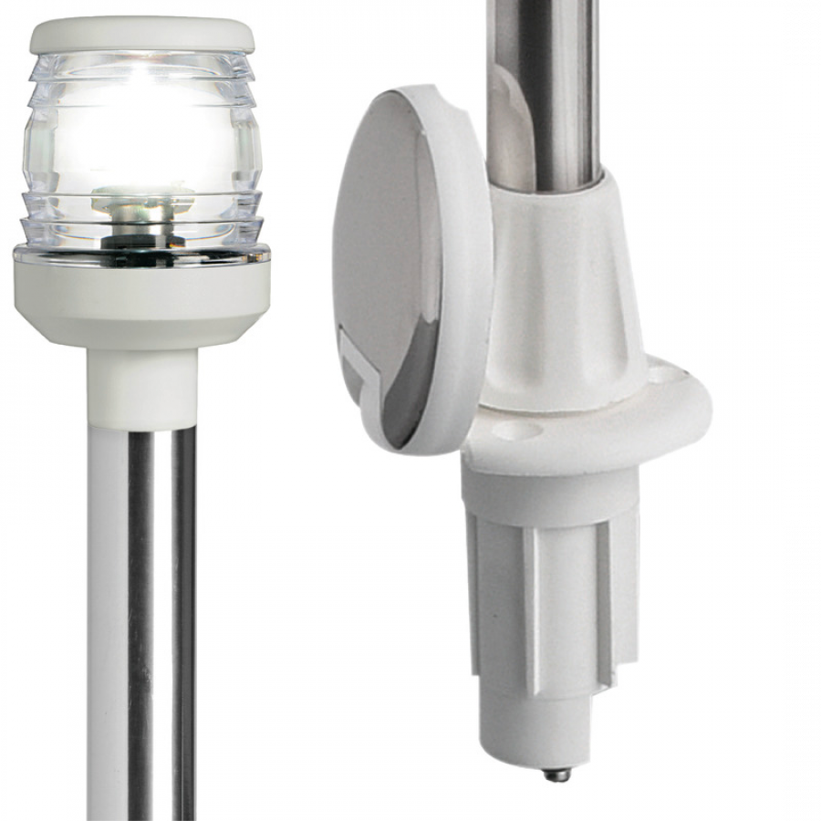 Pull-out white lightpole 60 cm 12 V 10 W