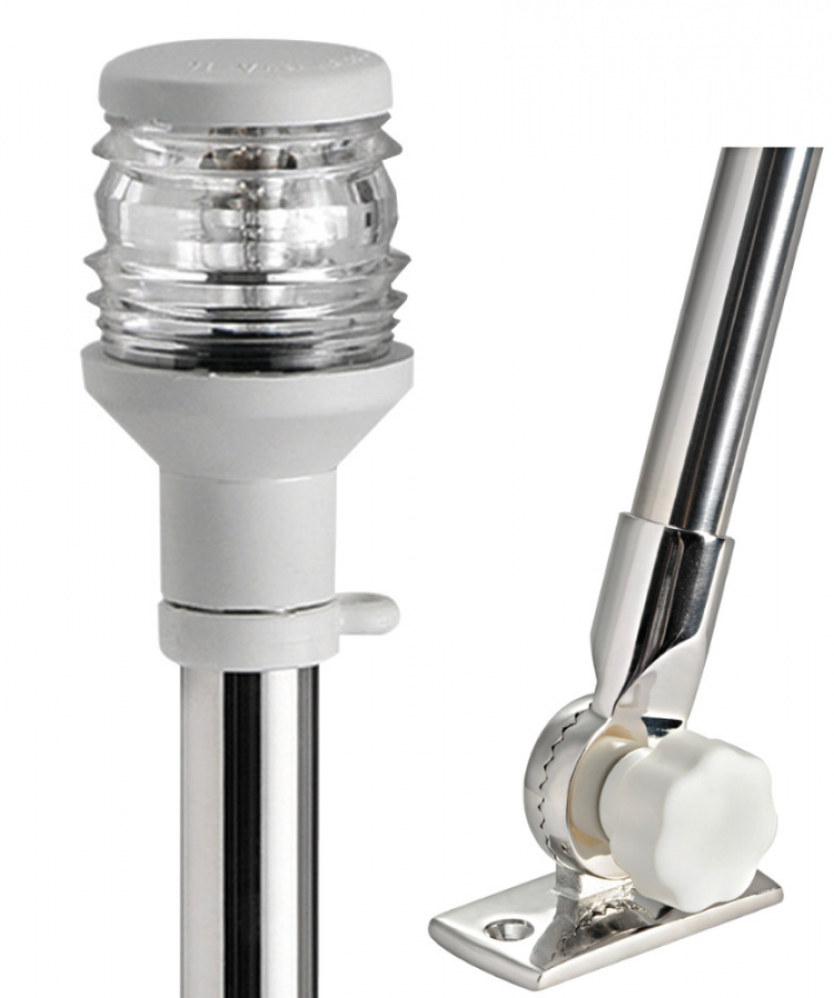 Compact folding pole 60 cm mooring 360° white 12 V 5 W