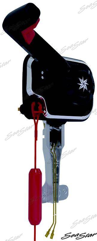 center console port mount remote control - black with engine kills switch