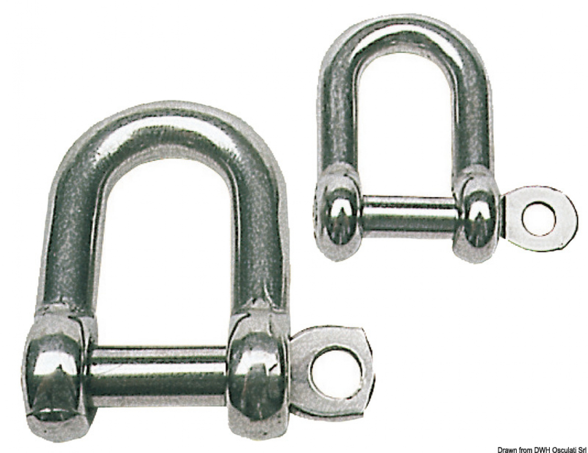U Shackle made AISI 316 22 mm A22mm B45mm D47mm L1 104mm WL 4712kg BL  184.7KN