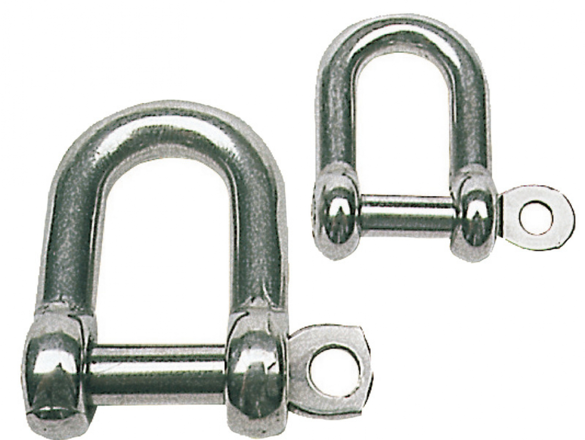 U shackles 2 pcs. AISI316 A4 Ø2- 6mm Li- 21mm Bi - 12mm Ø3- 12mm Maximum load ≤1500kg (BRL)
