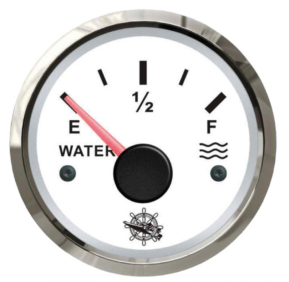 Water level indicator 10-180om Ø57mm Depth 45mm - white