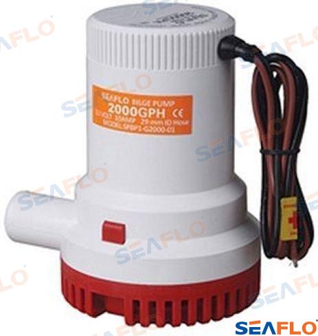 Water pump 2000GPH 12V 10A Output D29mm 7570l/h