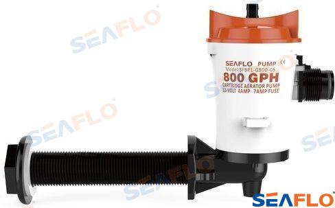 livewell pump 350gph 12v 1A elbow hose 19mm