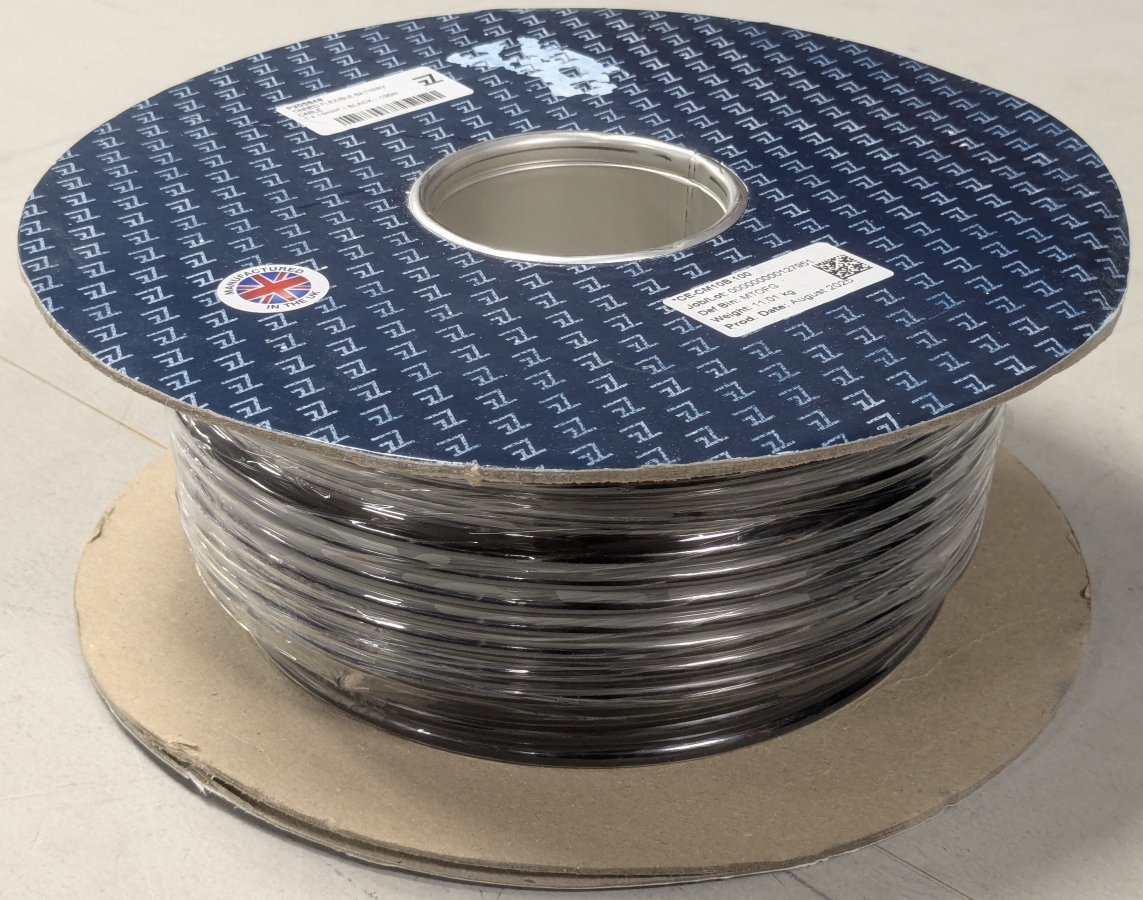 Провод 10мм2 лужёная медь - черный - ПВХ оболочка - 1м