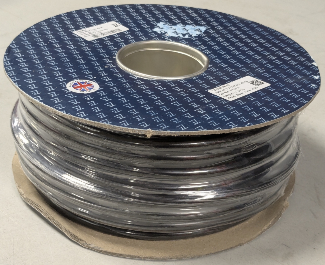 Провод 25мм2 лужёная медь - черный - ПВХ оболочка - 1м