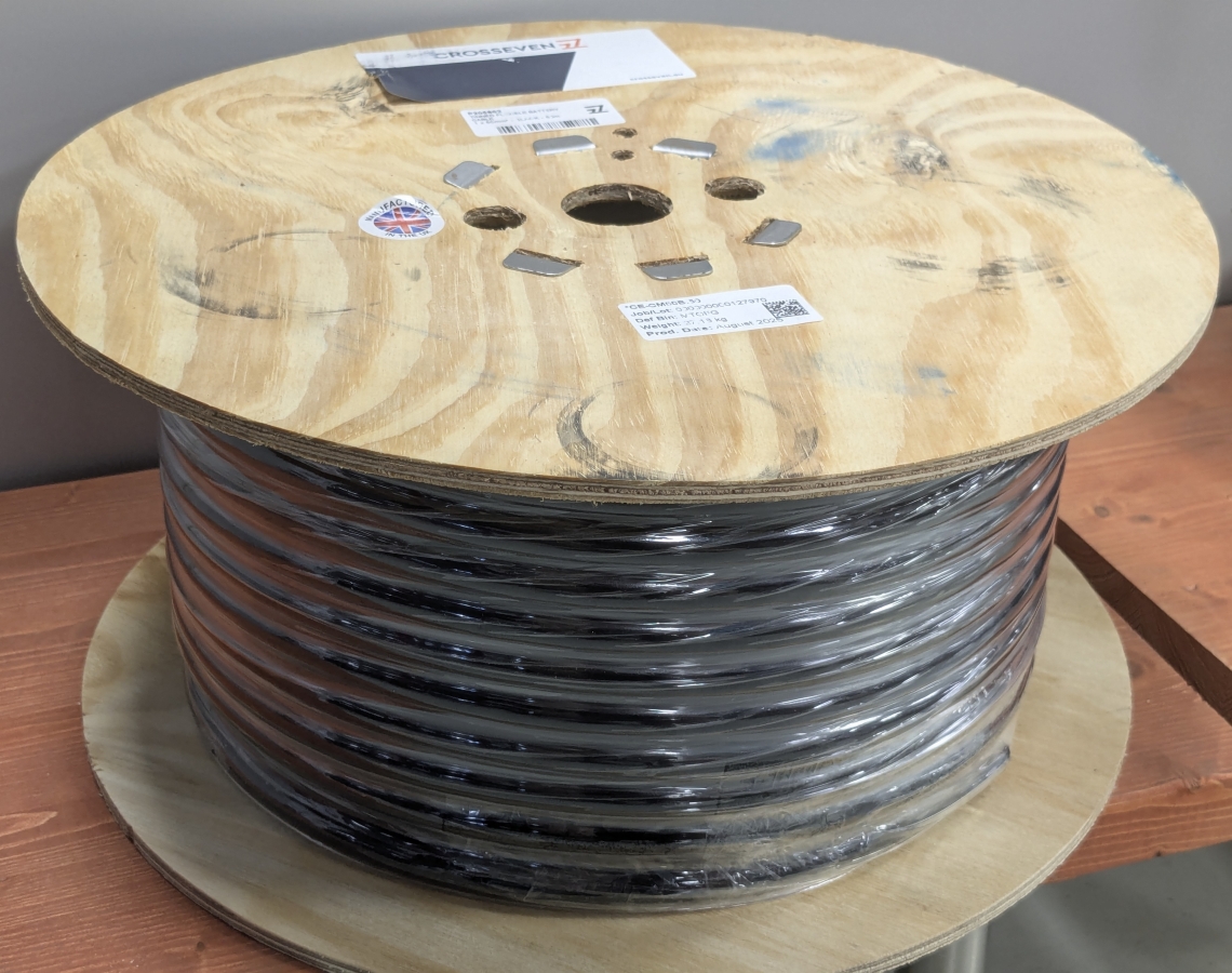 Провод 50мм2 лужёная медь - черный - ПВХ оболочка - 1м