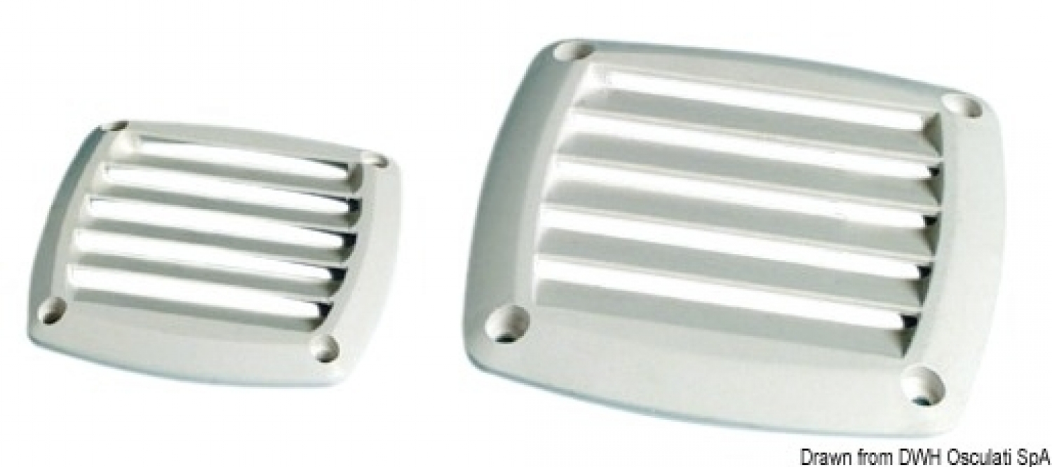 ABS louvred vent grey 85x85 mm